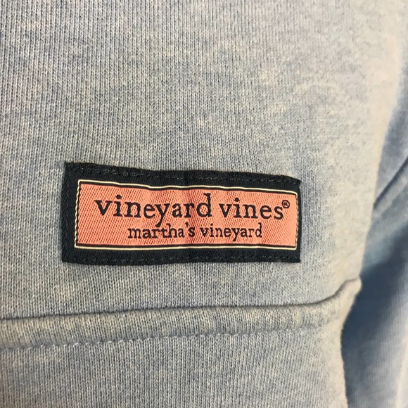 Vineyard Vines Sweater Blue 1/4 Zip Long Sleeve Pullover Fleece | Mens Medium - Picture 8 of 8